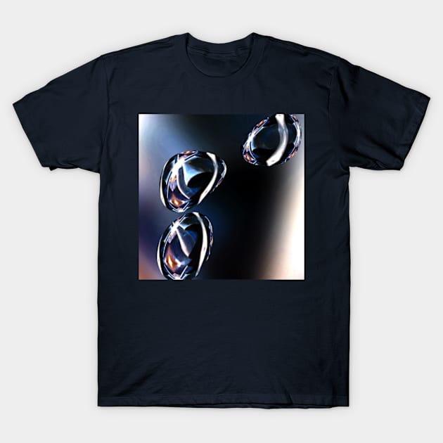 droplet reflections 3d digital art T-Shirt by katerina-ez